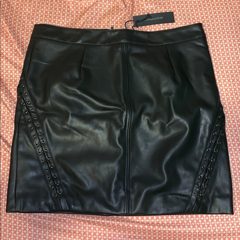 NWT Soft Faux Leather Skirt